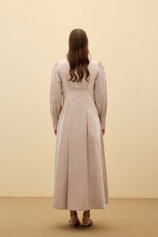 SANSA ELBİSE BEJ