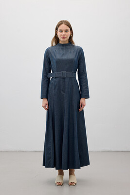 VİSA ELBİSE LACİVERT - MMB (1)