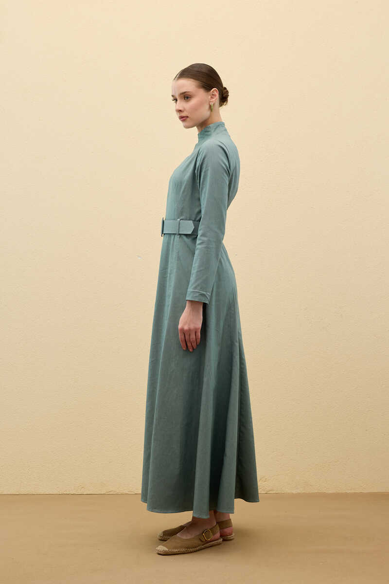 VİSA ELBİSE YEŞİL - 4