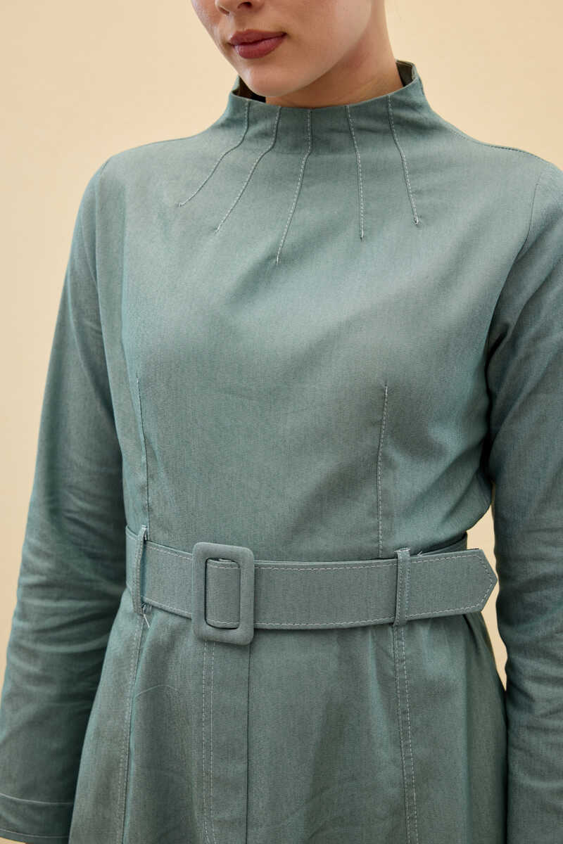 VİSA ELBİSE YEŞİL - 3